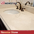 Newstar polished beige marble bathroom vanity